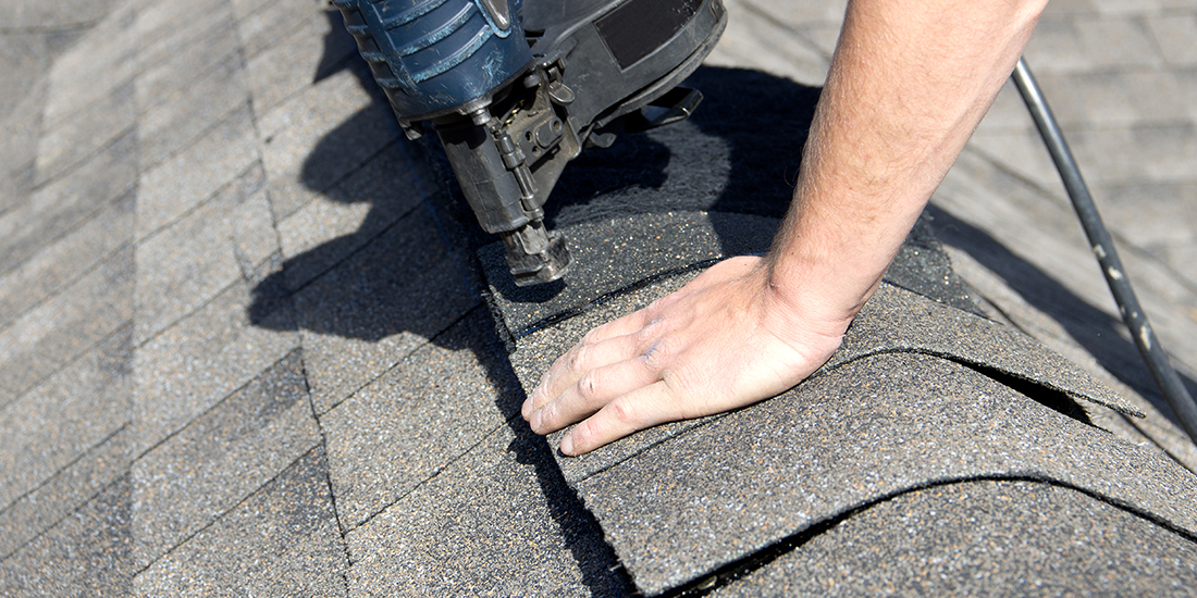 Roof repair project on residential home in Grand Rapids